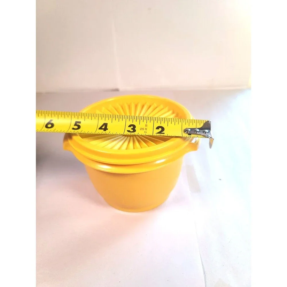 Vintage Tupperware Yellow Servalier Container 886-5